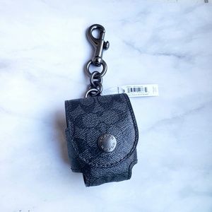 Coach Earbud Bag Charm, Charcoal